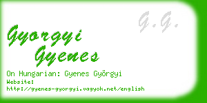 gyorgyi gyenes business card